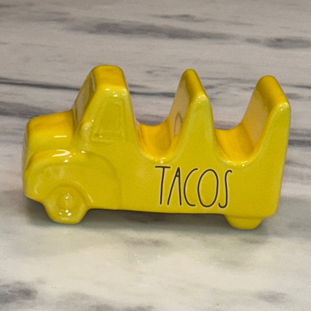 Rae Dunn Yellow Taco Truck holder Ceramic Artisan Collection by Magenta